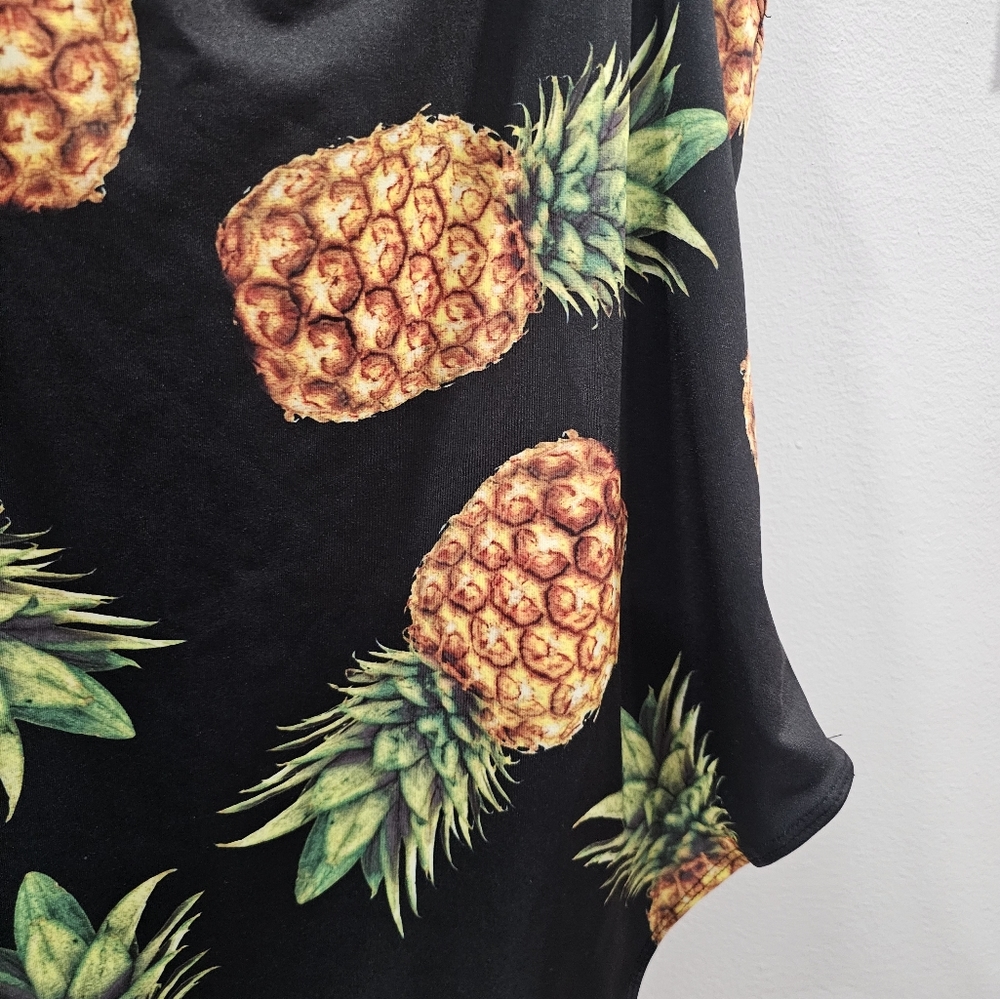 Forever 21 Black Pineapple Print One Piece Swimsuit - Picture 2 of 7